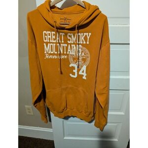 ESY Vintage Gear Great Smoky Mountains Tennessee 34 Orange Hoodie Sweatshirt XXL